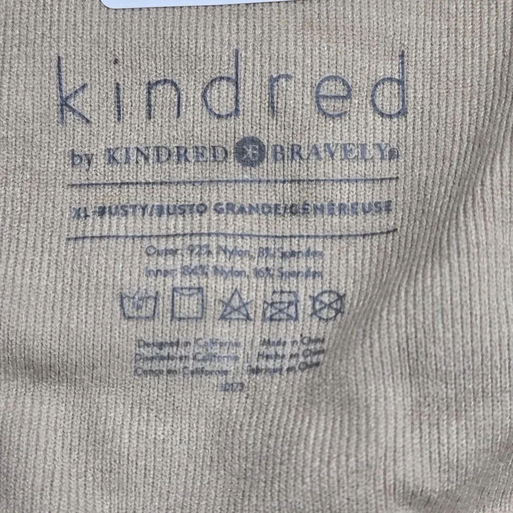 Kindred Bravely Women Bra XL Beige Nursing Wireless Lightly‎ Lined Adjustable